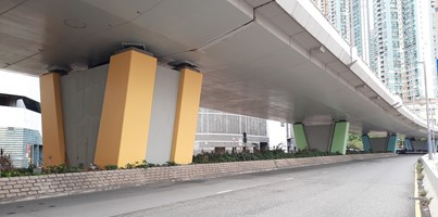 西九龙走廊近通州街及荔枝角道的行车天桥