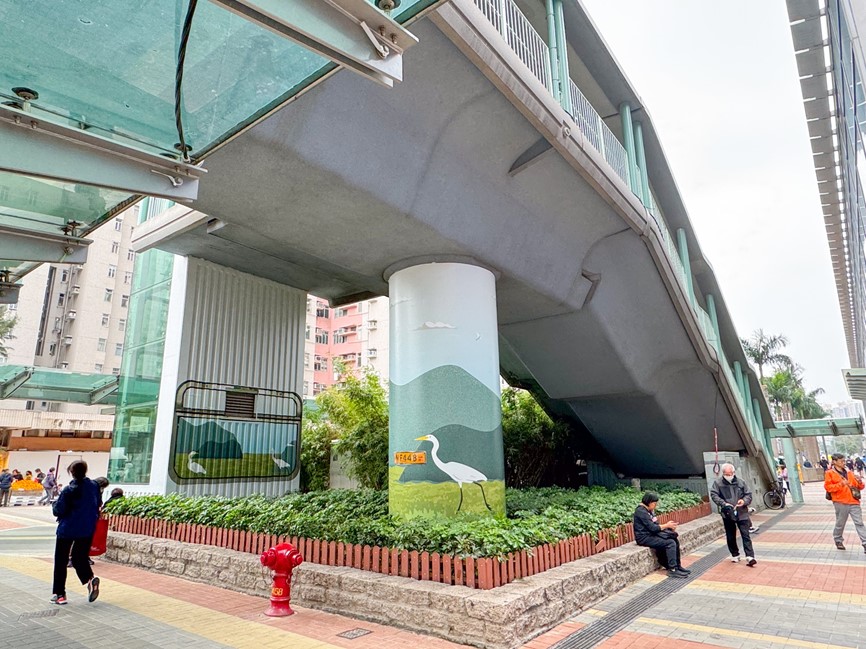 大圍港鐵站周邊街景美化區