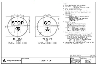交通標誌「停」及「去」的建築信息模擬物件